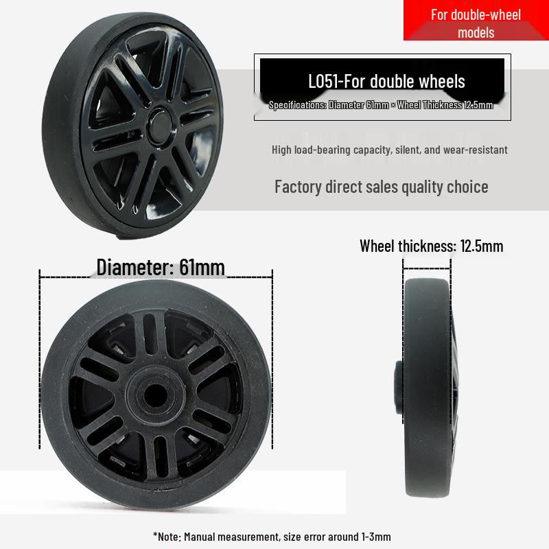 Universal Telescopic Luggage Wheels & Leather Case Replacement Rollers with Password Lock.