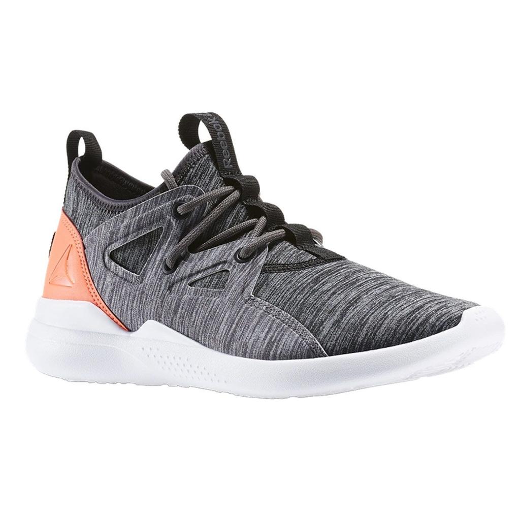 Reebok Quick Motion Comfortable Fashion Fabric Synthetic Leather Low Top Running Shoes Women Sneaker Gray Orange BD4966