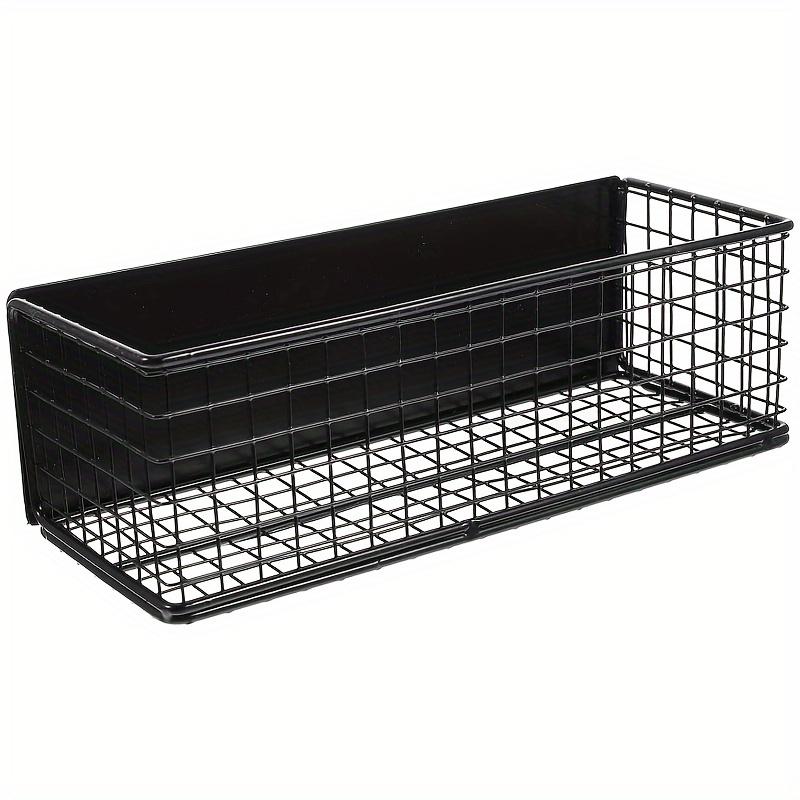 

Magnetic Storage Basket, Suitable for Refrigerators, Microwaves, and Washing Machines, Hollow Design, Easy To Install чорний