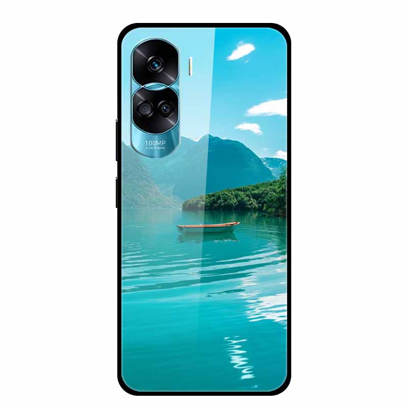 For Honor 90 Lite Case Honor90 Pro 5G Wolf Cats Tempered Glass Hard Covers for HuaWei HONOR 90 Pro 90Lite Protective Luxury Capa