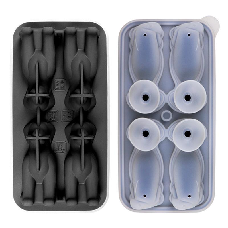 Penguin, French Bulldog, and Alpaca Silicone Ice Cube Mold for Drinks