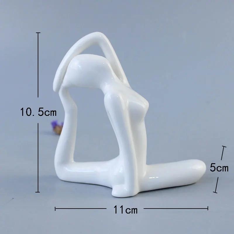 Modern Yoga Girly Abstract Ornaments White Porcelain Figures Living Room Decoration Lady's Gifts Angel Fairy Garden Home Decor