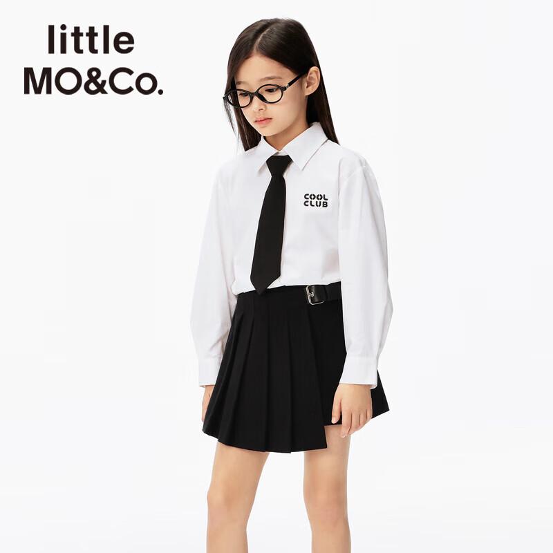 little MO&Co. Kids  Pure Cotton Long Sleeve Shirt 110