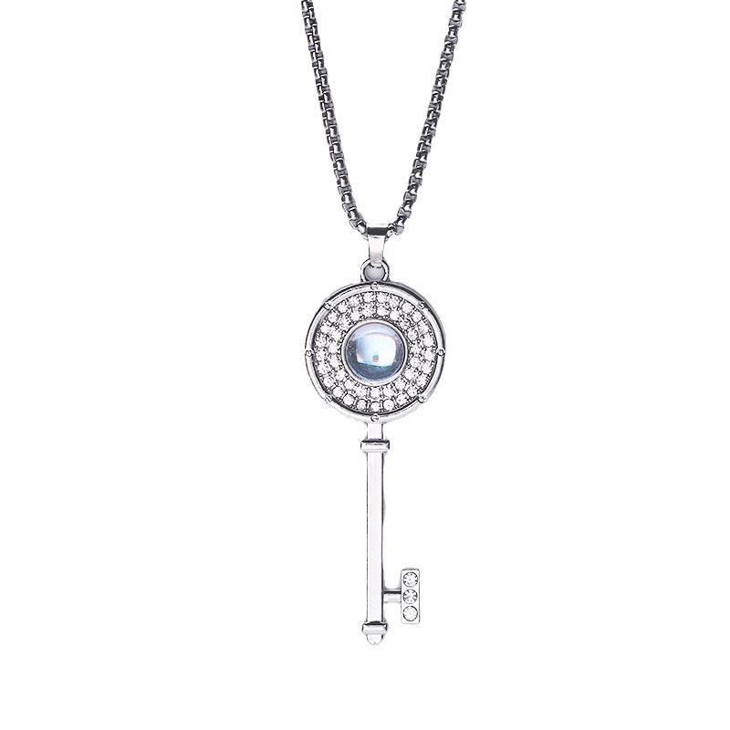Key Simple Long Sweatshirt Chain Accessories Jewelry Men and Women Necklace Pendant