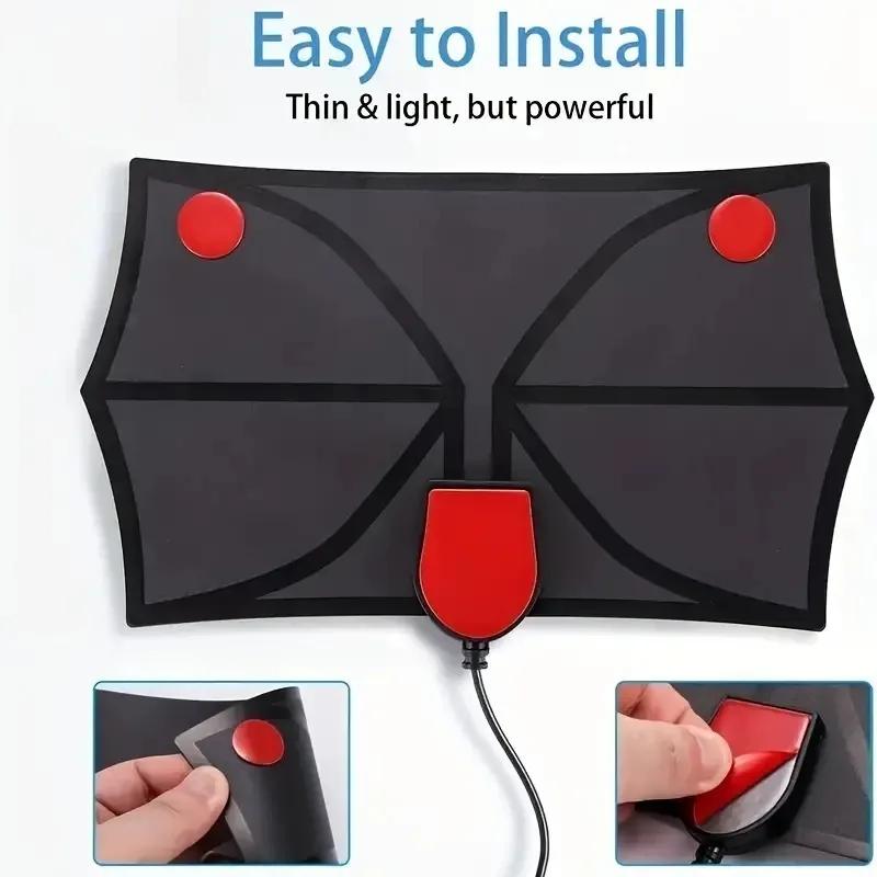 4K 1080P HD Hexagonal TV Antenna - Powerful Signal Amplifier Ultra Clear for Smart/Old TV Long Range Wide Compatibility