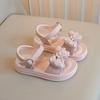 Girls Sandals Princess Shoes Fashion Schoolgirl Sandals Cartoon Cute Performance Shoes One-word Sandals 2025 Summer