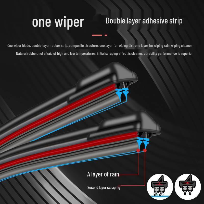 Double-Layer Rubber Wiper Blade Compatible with Yongyuan A380 Falcon Five-Star Boneless Model
