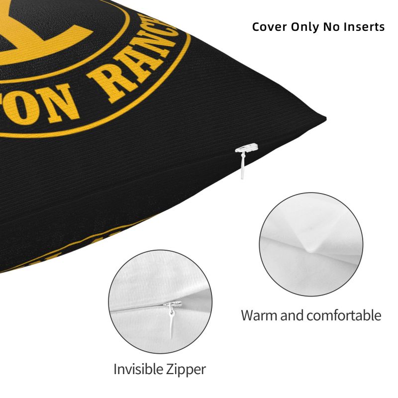 Housses de coussin Dutton Ranch Yellowstone Oreiller doux de luxe pour voiture canapé