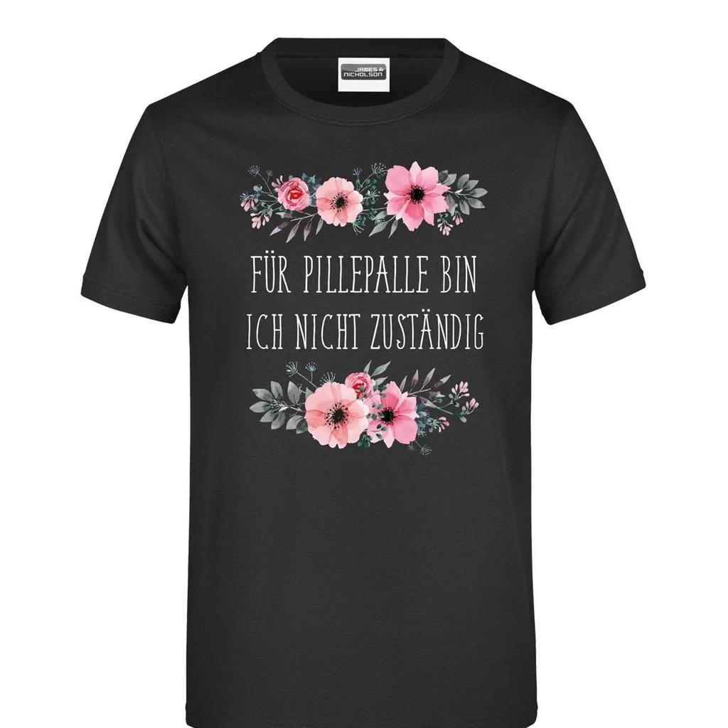 T Shirt Fr Pillepalle Bin Ich Nicht Zustndig Blumig Vintage Homme Comfortable Versatile Fashion Casual Unisex Graphic