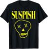 Suspish Skull Design Funny Cartoon Spooky True Crime T-Shirt