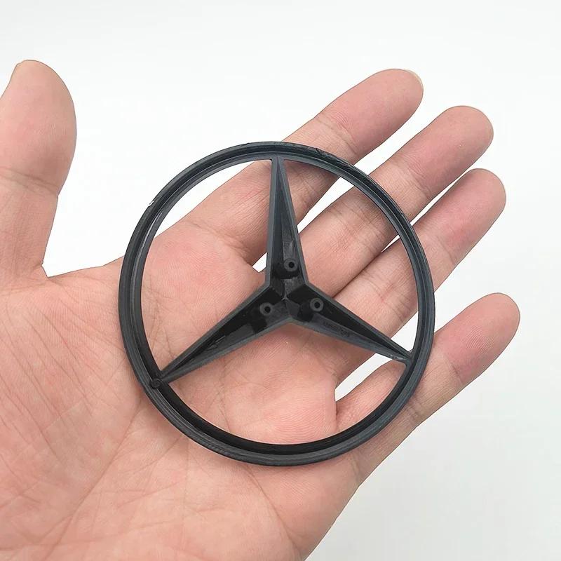 3D-ABS-Heckklappenstern-Logo, schwarz, für Mercedes-Benz W203, W204, W205, W212, W213, W176, W177, W222, W223, W117, W246, X156, X253 (Zubehör)
