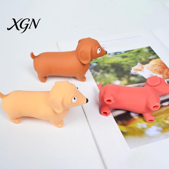 Dackel Quietschespielzeug Mini Stressabbau Simulierte Hunde Fidget Sensorisches Gadget Weiche Dehnbare Tierform Haus Büro Schreibtisch