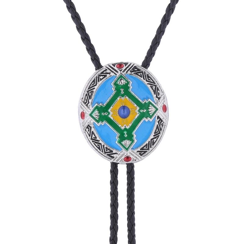 Western Cowboy Bolo Tie Totem Necktie  Lariat Necklace Costume Accessory Bolo Tie Western