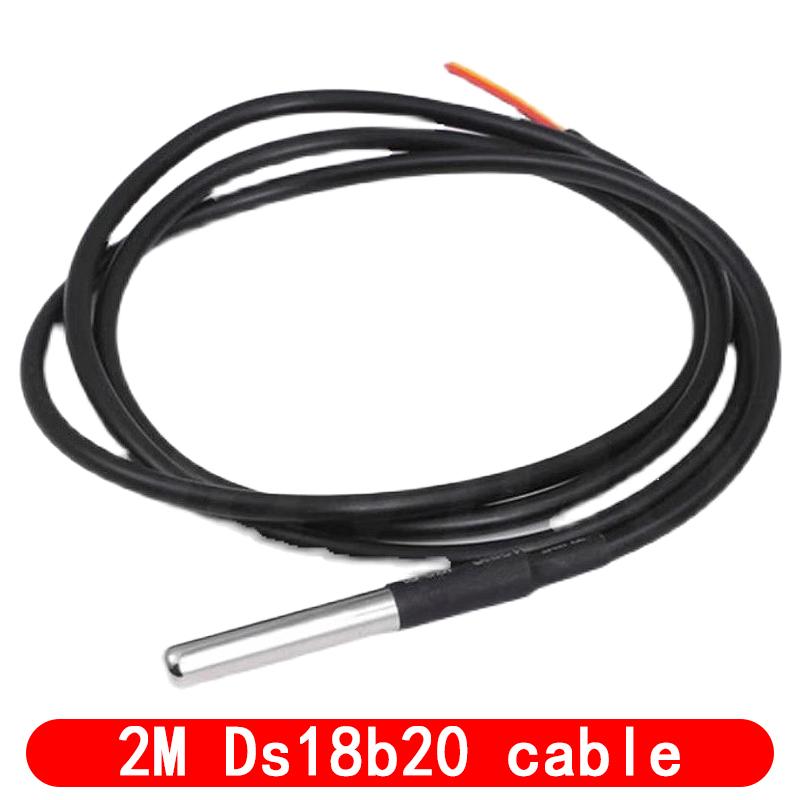 DS18B20 Temperature Sensor Module Kit Waterproof 100CM Digital Sensor Cable Stainless Steel Probe Terminal Adapter For Arduino