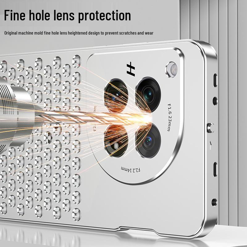 Алюмінієвий корпус для OnePlus 12 з металевою кнопкою-засувкою 1+12 та системою розсіювання тепла Aroma