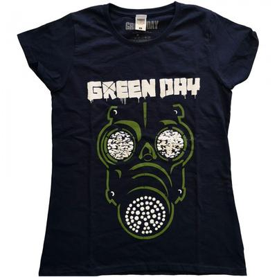 Womens/Ladies Green Mask Cotton T-Shirt
