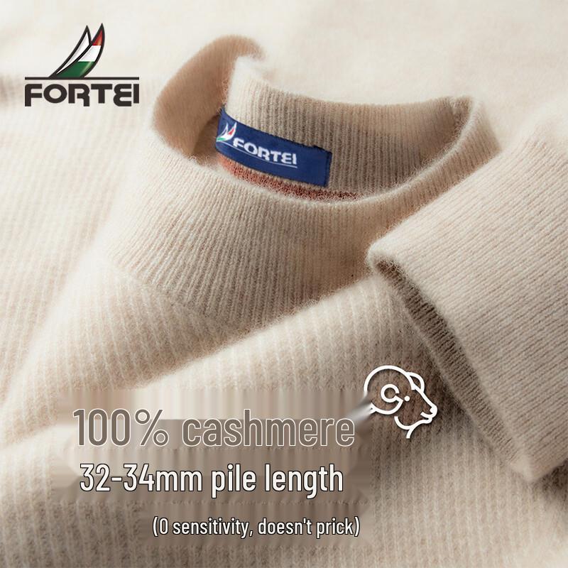 Fu Ting Men s 100% Pure Cashmere Round Neck Sweater 50