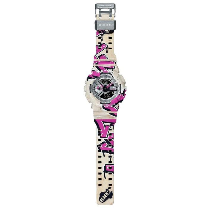 [Casio] G-Shock 110 Series Street Spirit Watch Men's Beige Silver Pink Multicolor GA-110SS-1A