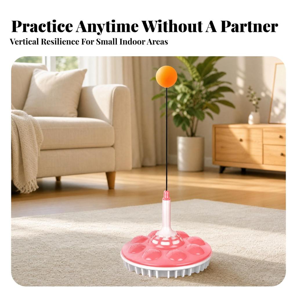Solo Table Tennis Training Device Portable Freestanding Rebound