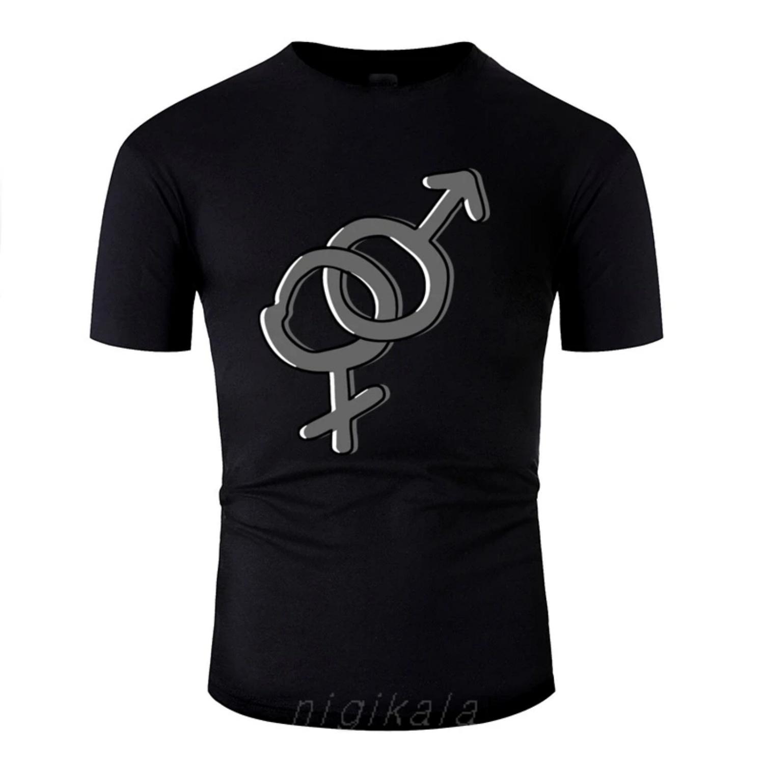 

Hetero Symbol Heterosexual Gender Sign Tshirt Men Round Collar Homme Famous Women T-Shirts Top Tee S чёрный