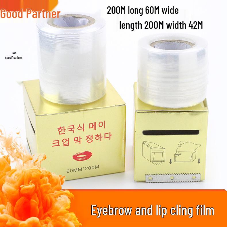 Korean Semi-Permanent Makeup Wrap with Cutter for Eyebrows & Lips