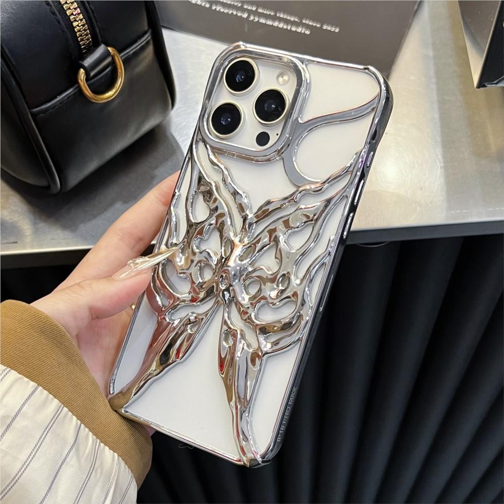 3D Electroplated Butterfly Hollow Cooling Case for For Iphone 16E 16 15 14 Plus 13 12 Pro Max 11 Shockproof Heat Dissipation Cover