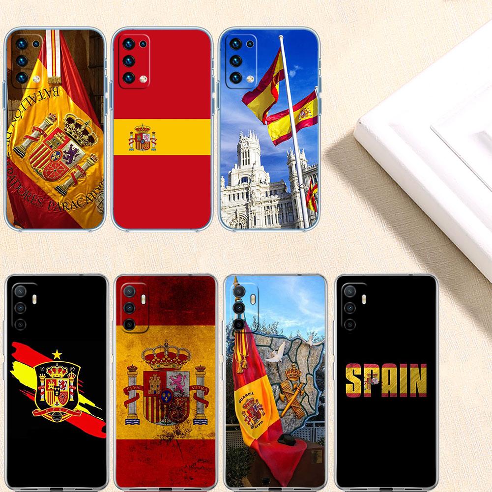 IK61 Spain Flag Transparent Phone Case for LG K22 K30 K40 K40S K41 K42 K50 K50S K51 K51S K52 K61 K62 K71 K92 Q60 Q61 V40 V50 V60