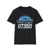 1968 GT350 Mustang T-Shirt Shelby Classic Muscle Car Graphic Tee Blue Retro