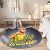 Ronaldo's Round Floor Rug Suitable for Bedrooms Hallway Kitchen Game Room Antislip Round Carpet Office home decor