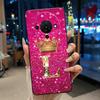 Elegant Simple Crown Initial Letter Case For ZTE Blade A76 5G Soft Silicone Black Case Shockproof Shell ZTE Blade A76 5G Casing