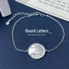 Cross-border S925 Sterling Silver Initial Bracelet: Luxe Cold Style