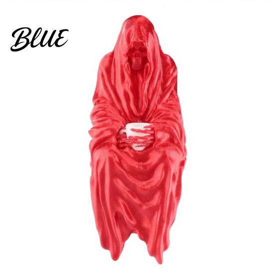 Cyberpunk Shelf Decor 3D Printed Tabletop Gothic Figurine Grim Reaper Sitting Statue Mysterious Cloaked Spooky Sculpture for Garden or Bookshelf,