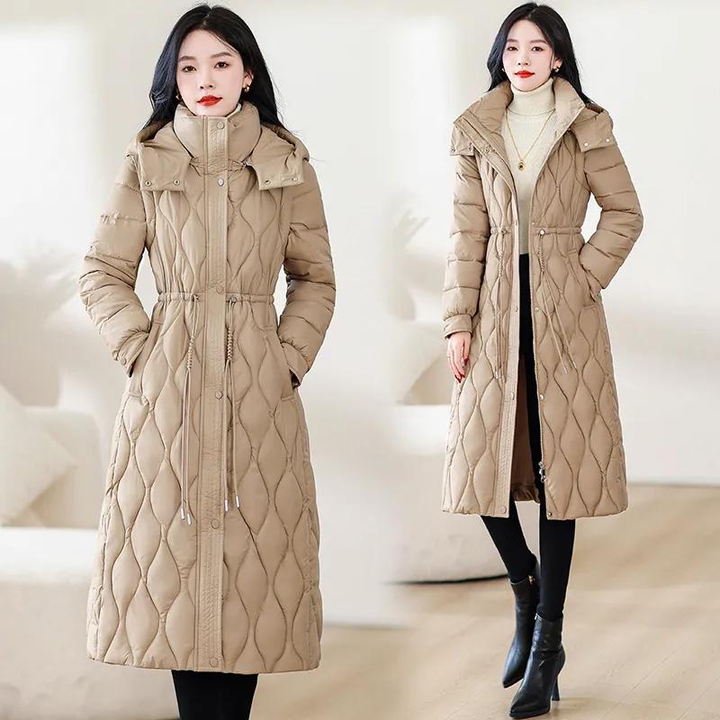 Autumn and Winter Loose Fat Mother Warm Cotton-padded Jacket Vest Down Cotton-padded Jacket Mid-length Jacket Women