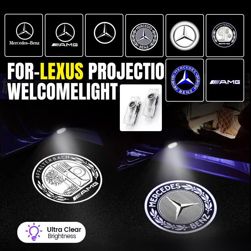 2-4PCS Car Door HD Led Laser Projector Welcome Lamp Suitable For Mercedes-Benz AMG CLA C17 CLS C218 W218 W219 E Class 207 C207.