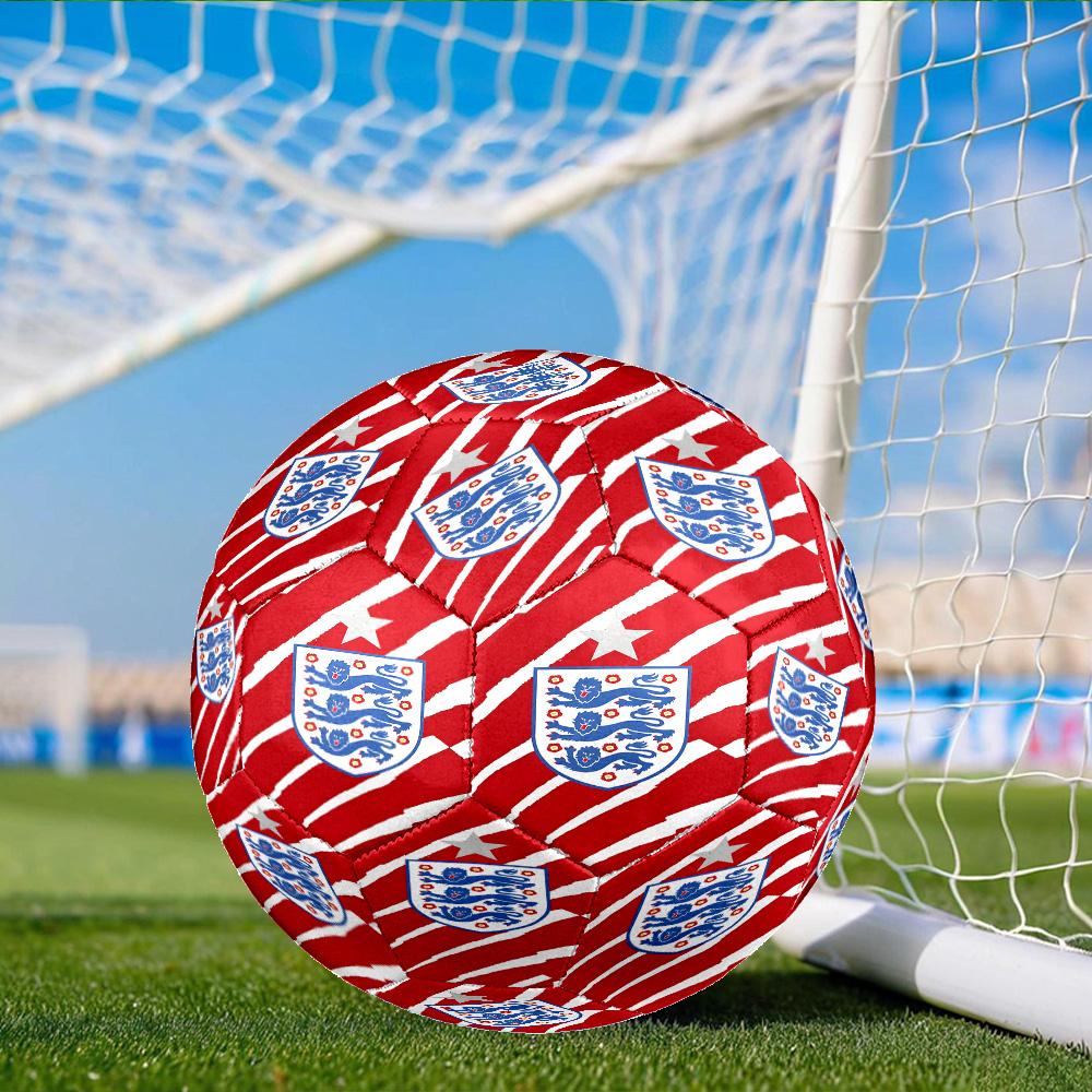 England Coat Of Arms Soccer Ball Size 5 Soccer Ball, Machine-stitched, Soft and Comfortable, Suitable for Training and Matches Fan Gift