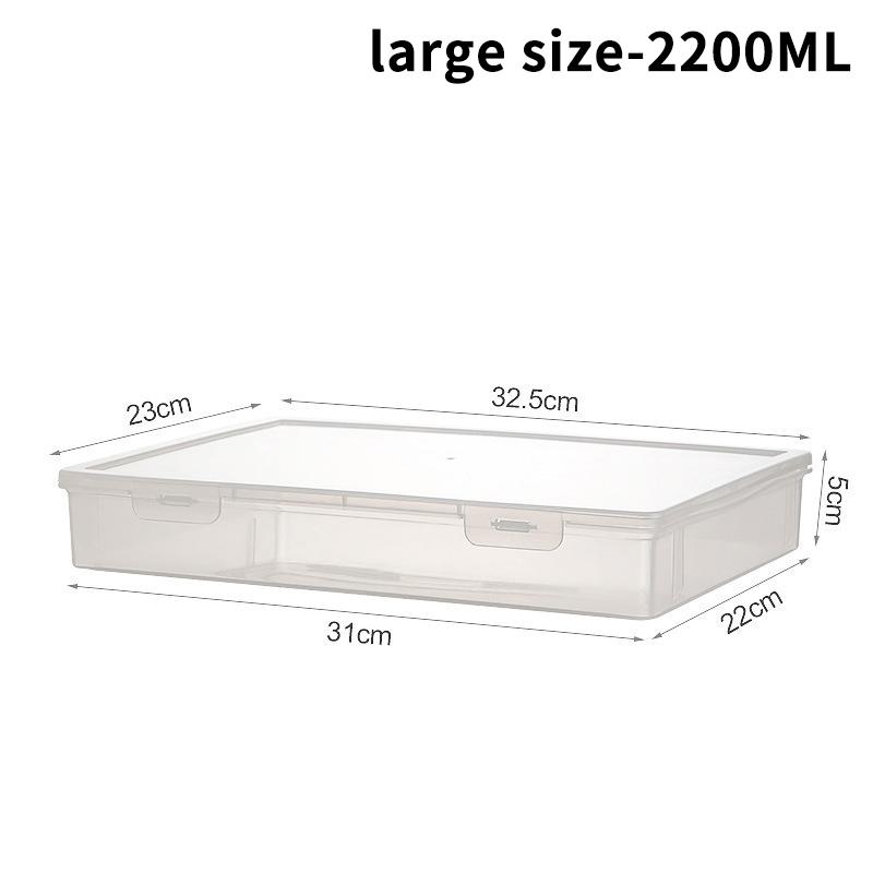 Plastic Storage Box Large Capacity Transparent Durable File Organizer Stackable Case for Home Office School Paper Storage