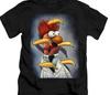 Beaker Portrait Muppet Character from The Muppet Show Black T-shirt JJ3402