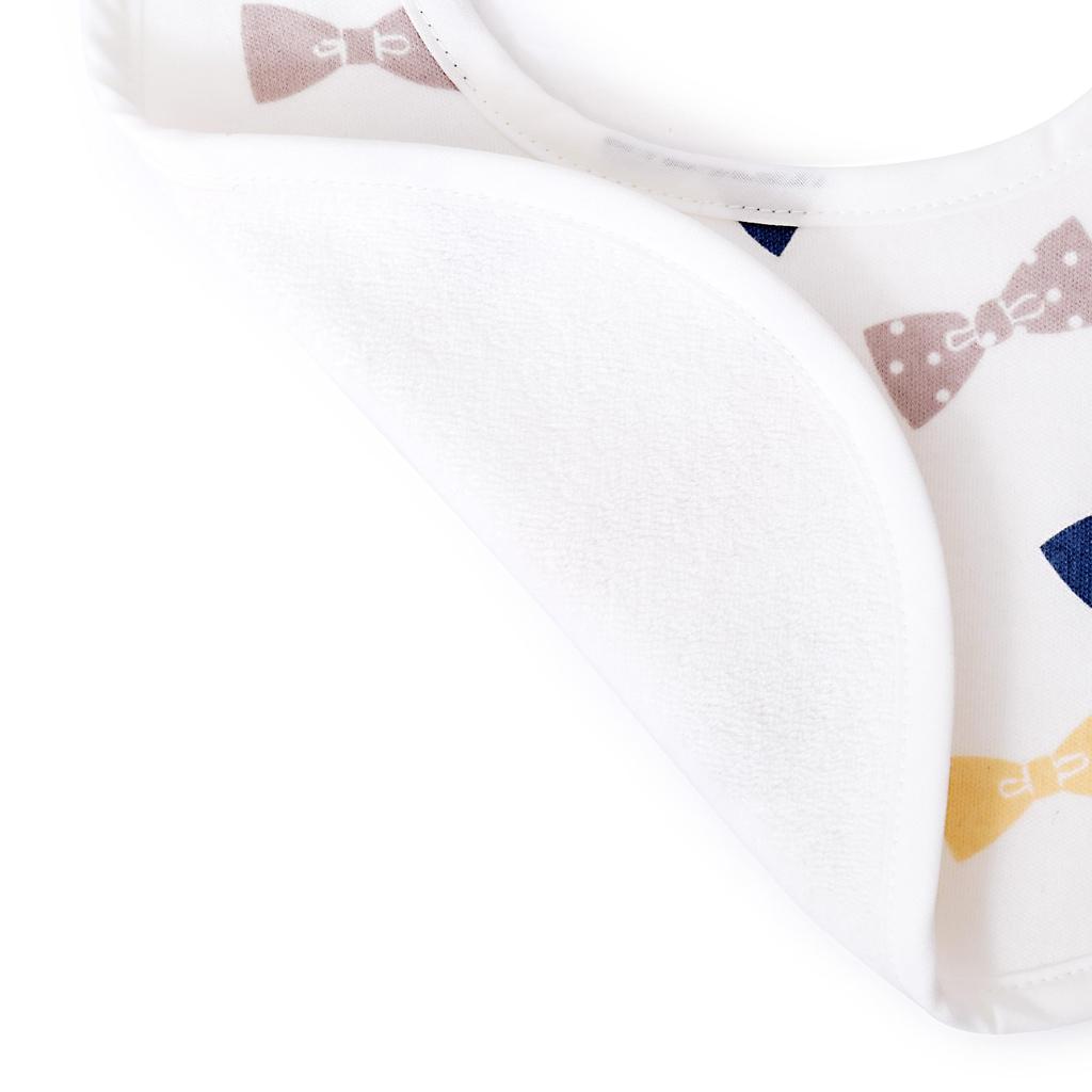 COLORFUL CANDY STYLE Baby Bib for Round Stylish Bib with with a pocket tissue Girls, Type, Ribbon, B3300300-NVL2511 (Comes pouch)