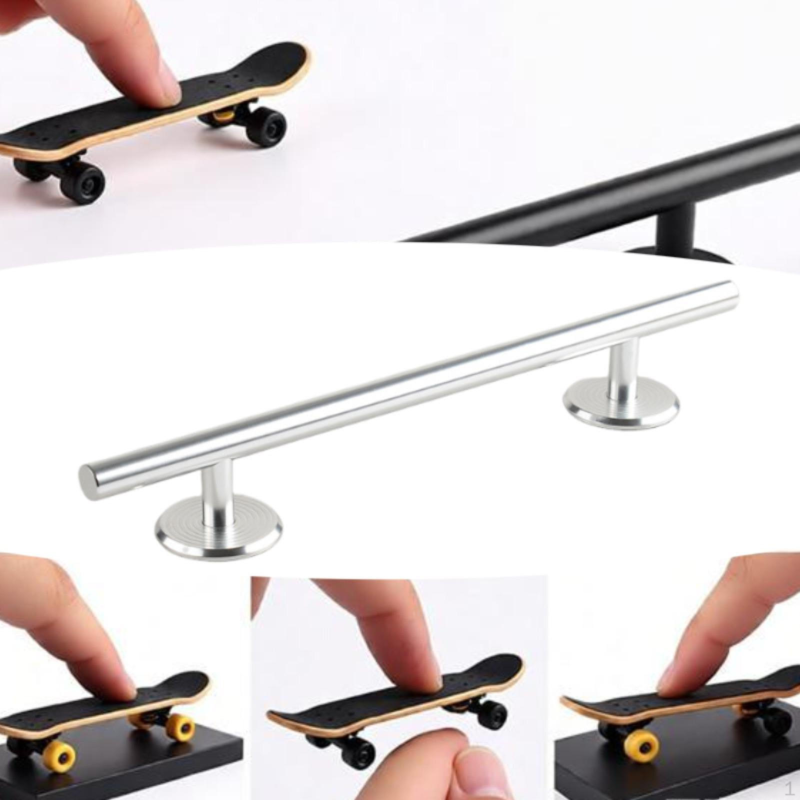 

Fingerboard Rail Aluminum Alloy Educational Toy Professional Finger Skateboard срібний