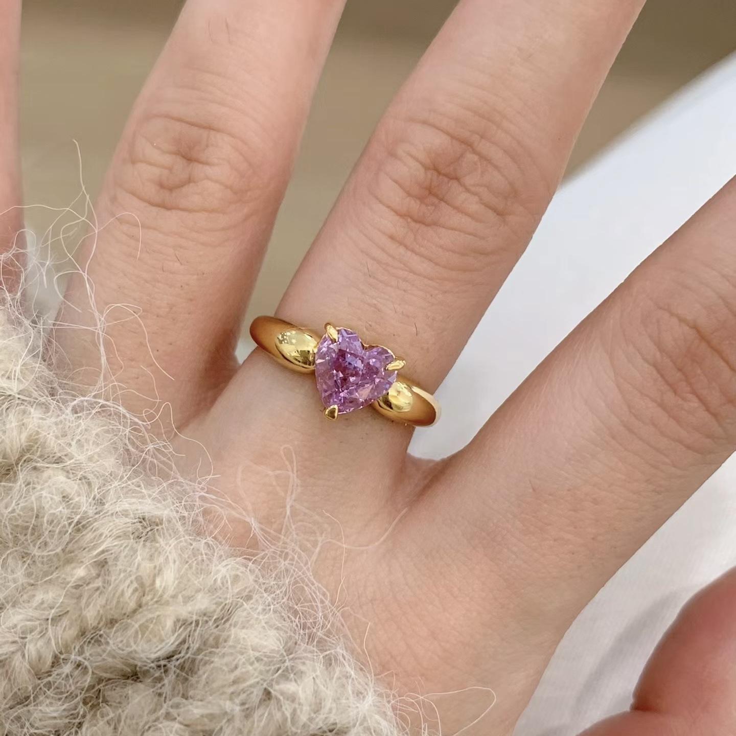 Nine Purple Isolation Fire Purple Diamond Super Fairy Necklace Female Luxury Zixia Fairy Set Ring