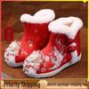 Mädchen Rote Bestickte Hanfu Winterstiefel – Chinesischer Ethnischer Stil