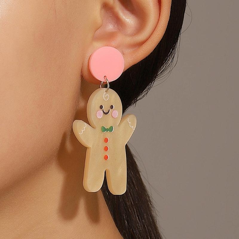 Fashion Dangle Earrings Tree Alpacas Gingerbreads Man Earrings Statement Jewelry