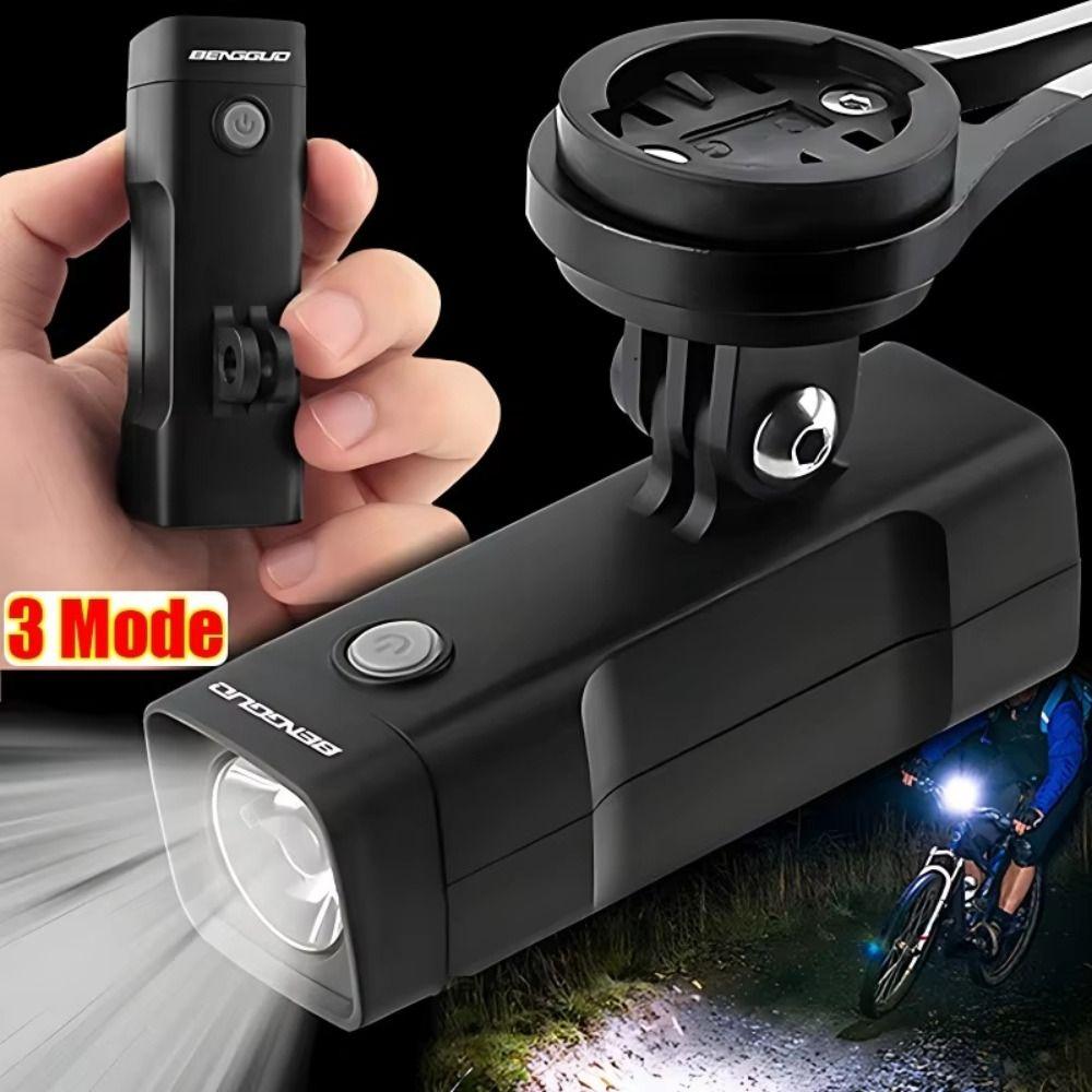 LED Bicycle Lamp USB Flashlight Portable Bike Headlight  for Outdoor Riding