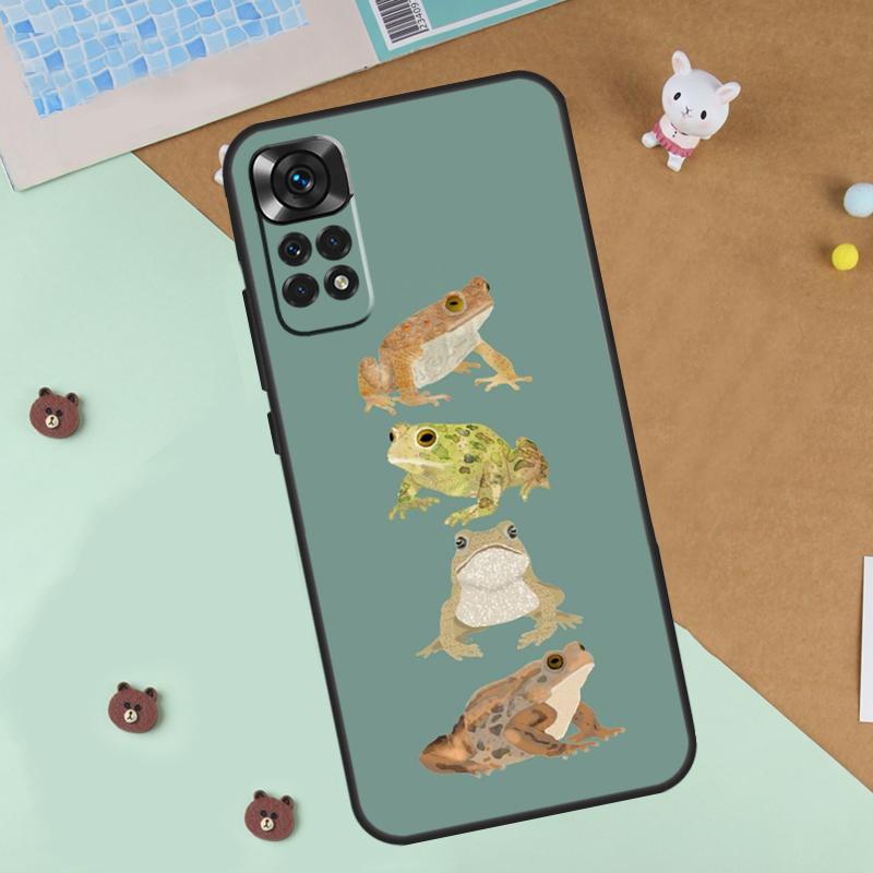 Cartoon Frogs Case For Xiaomi Redmi Note 13 14 9 10 11 12 Pro 10S 11S 12S Cover For Redmi 13C 10C 12C 14C