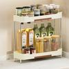 2-Tier Kitchen Counter Organizer Storage Shelf with Drip Trays Countertop Organizer Rack for Bottles And Jars Kitchen Bathroom