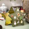 New Tinplate Christmas Tin Box Festival Ornaments Cute Candy Box New Year Party Supplies Candy Storage Containers Christmas