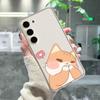 Cartoon Cat Phone Case For Samsung Galaxy S21 S22 S23 S24 S25ULTRA FE Ultra Plus5G A52S Transparent Cover