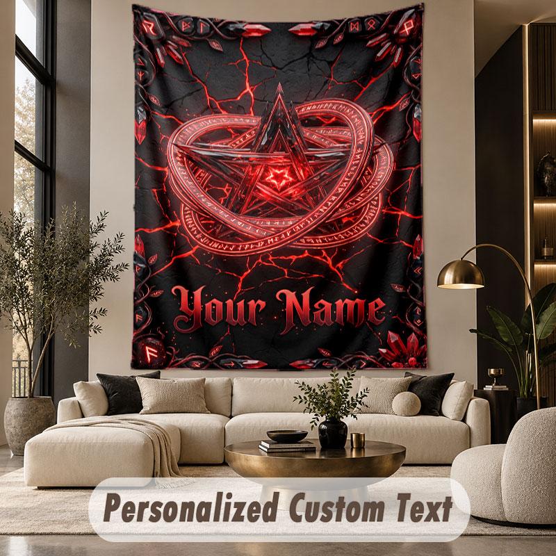 Witchcraft (108) Theme Custom Tapestry Personalized Custom Name Text Wall Hanging Tapestry Home Decor Background Cloth