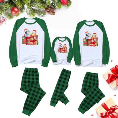 Christmas Prints Family Matching Long Sleeve Tops+Pants Set Family Matching Sets