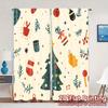 2pcs,Curtains Christmas Tree Snowman Winter Gift (3) Chic Curtains&Window Treatment Yarn Curtains Versatile All Ldeal for Living